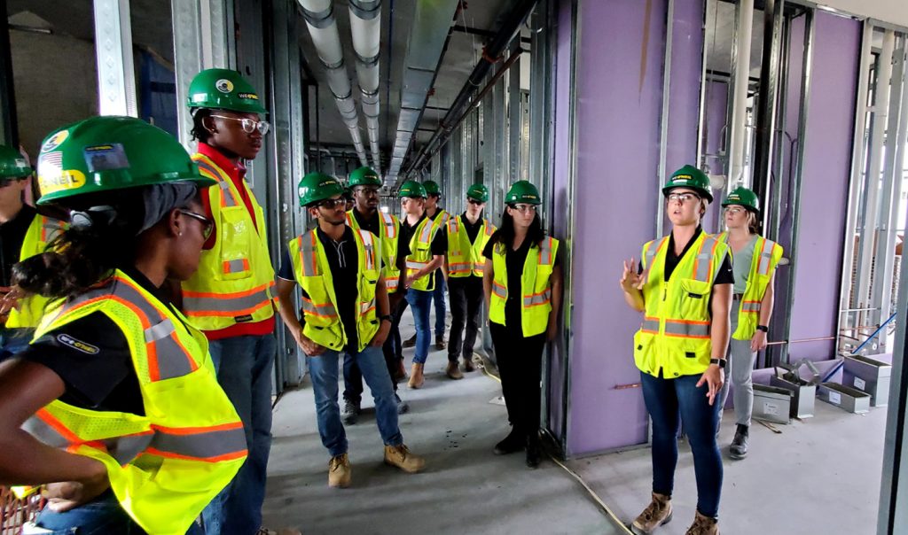 Chicago-based interns at the Oak Brook Commons residential site